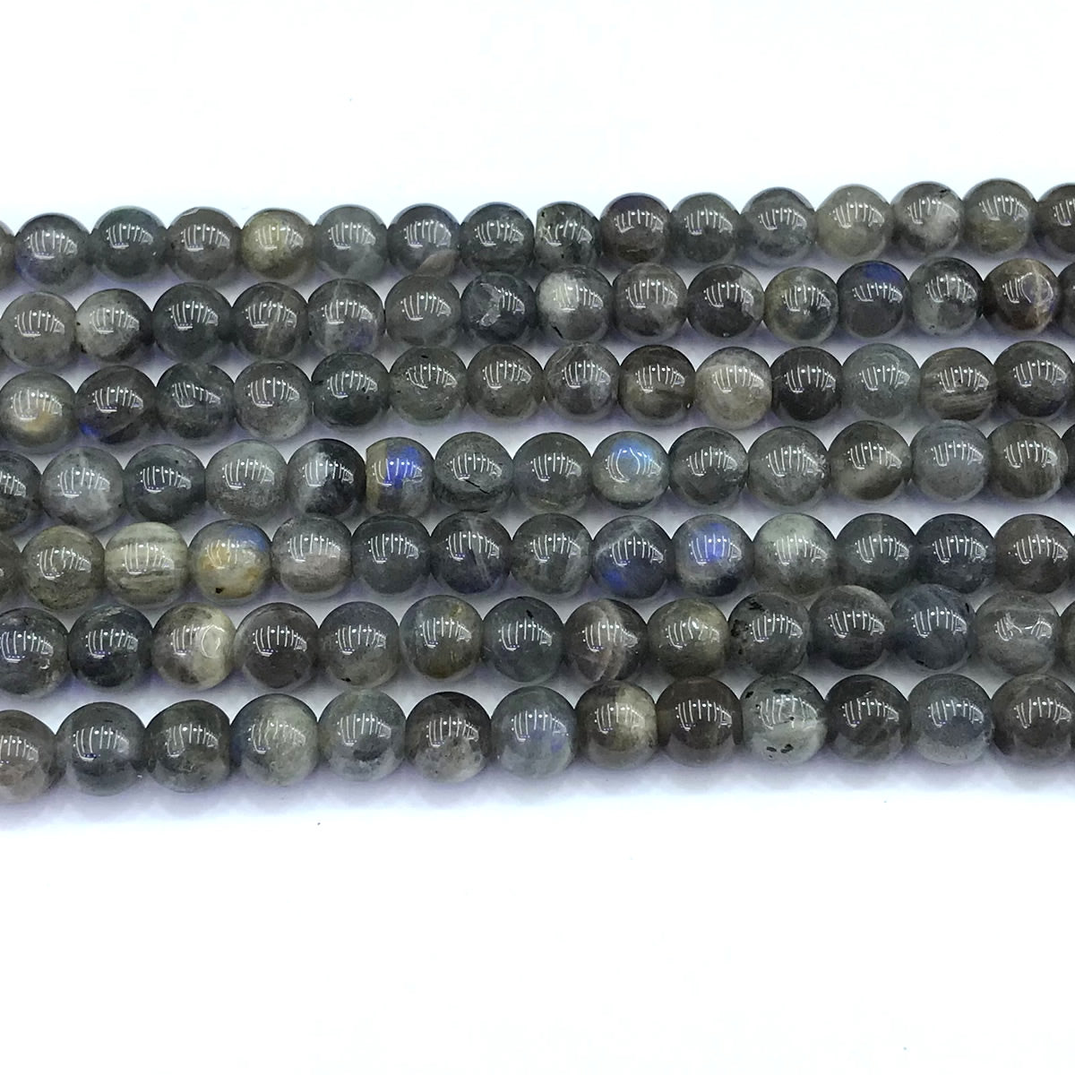 CLB130 Labradorite Gemstone Beads Smooth Round 6mm 15" Strand