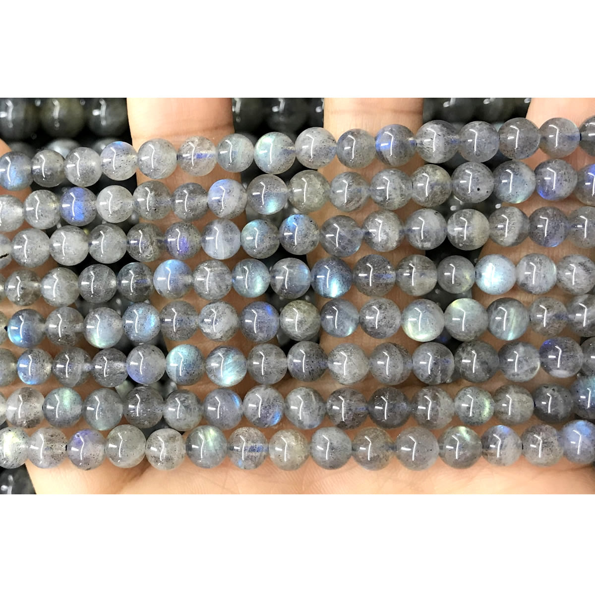 CLB91 Labradorite Gemstone Beads Smooth Round 6mm 15.5" Strand