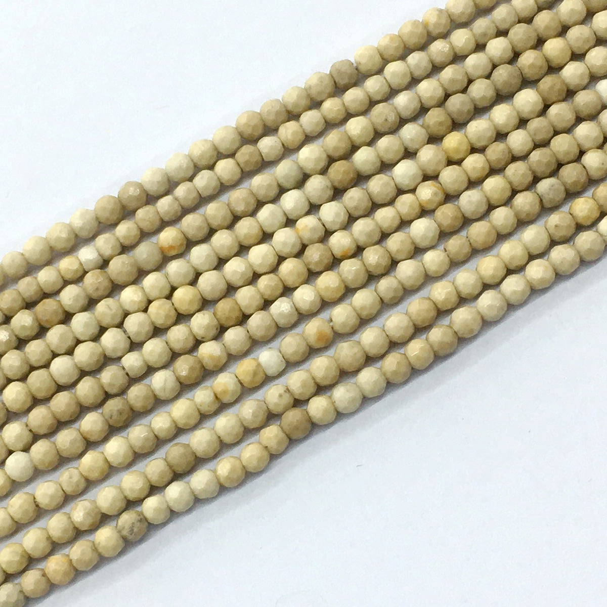 CJP72 River Stone Jasper Beads Faceted Round 4mm 15.5" Strand