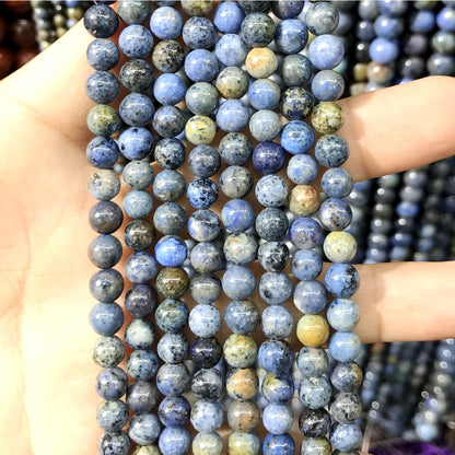 CDU26 Sunset Dumortierite Beads Smooth Round 6mm 15" Strand