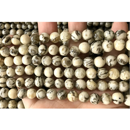 CFS03 Feldspar Gemstone Beads Smooth Round 8mm 15" Strand