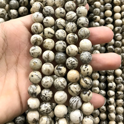 CFS04 Feldspar Gemstone Beads Smooth Round 10mm 15" Strand
