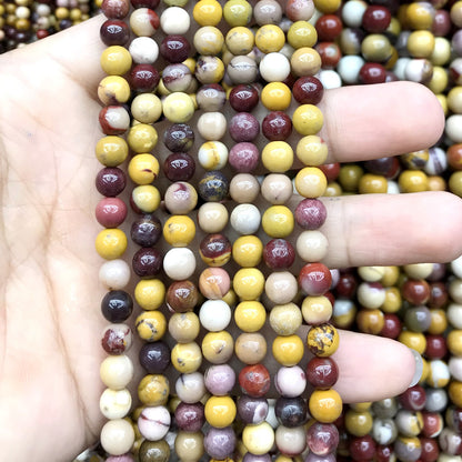 CMK19 Mookaite Gemstone Beads Smooth Round 6mm 15" Strand