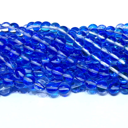 CMS312 Synthetic Moonstone Beads Smooth Round 10mm 15" Strand