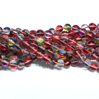 CMS421 Synthetic Moonstone Beads Smooth Round 8mm 15" Strand