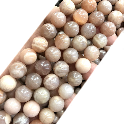 CSS39 Sunstone Beads Smooth Round 12mm 15" Strand