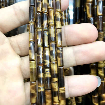 CTE185 Yellow Tiger Eye Beads Tube 4*13mm 15" Strand