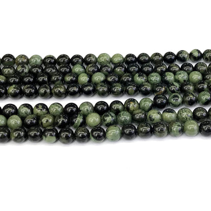 CJP184 Kambaba Jasper Beads Smooth Round 6mm 15" Strand