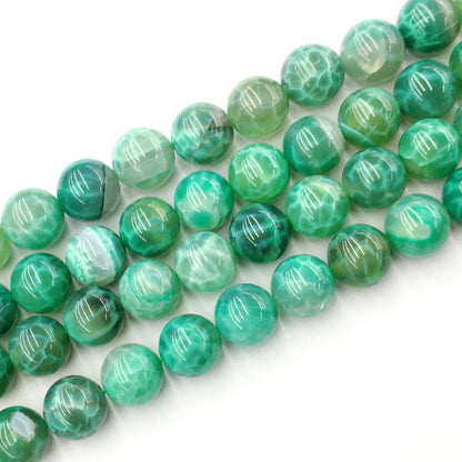 CAG25 Peafowl Agate Beads Smooth Round 14mm 15.5" Strand